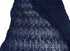 Dark Blue Floral Stripe Stretch Lace Knit Fabric by the yard
